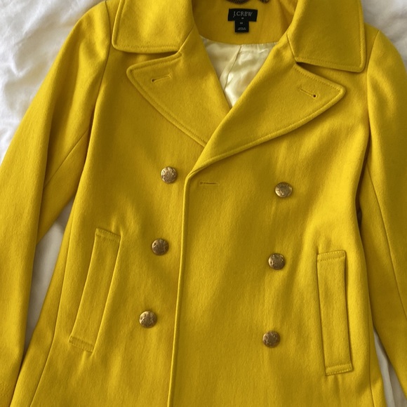 Jcrew yellow peacoat size 00 - Picture 3 of 7
